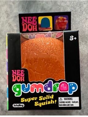 Orange Viral NeeDoh Gumdrop Super Solid Squish! HTF fast ship